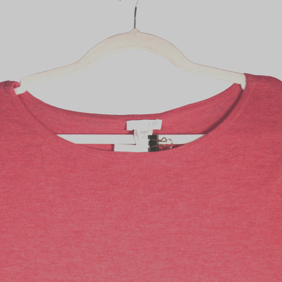 NEW J Jill Tunic Sweater Womens Size PL Petite Large Pink Laced Sides Cotton - Picture 3 of 7